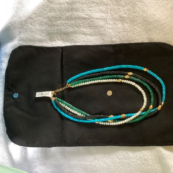 Affinity Gems Multi-Layer Beaded Necklace, Gold-tone Over Sterling Silver - Picture 16 of 16